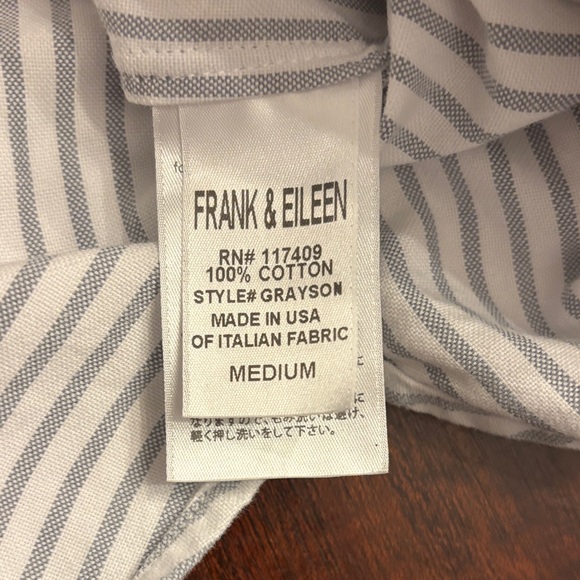 Frank & Eileen Women’s Dark Blue Striped Shirt - Picture 3 of 3